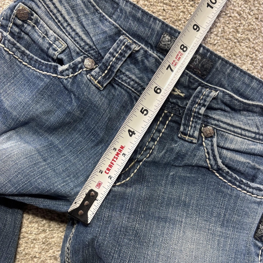 Silver Jeans Co Suki Surplus Jeans Womens 25x30 Blue Bootcut Embroidered Denim - Picture 6 of 11